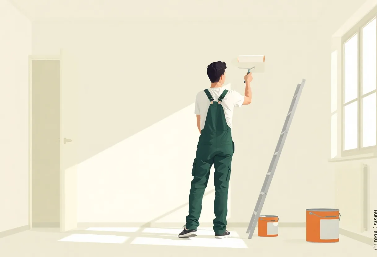 Peintre Valenton 94460 en intervention sur un chantier